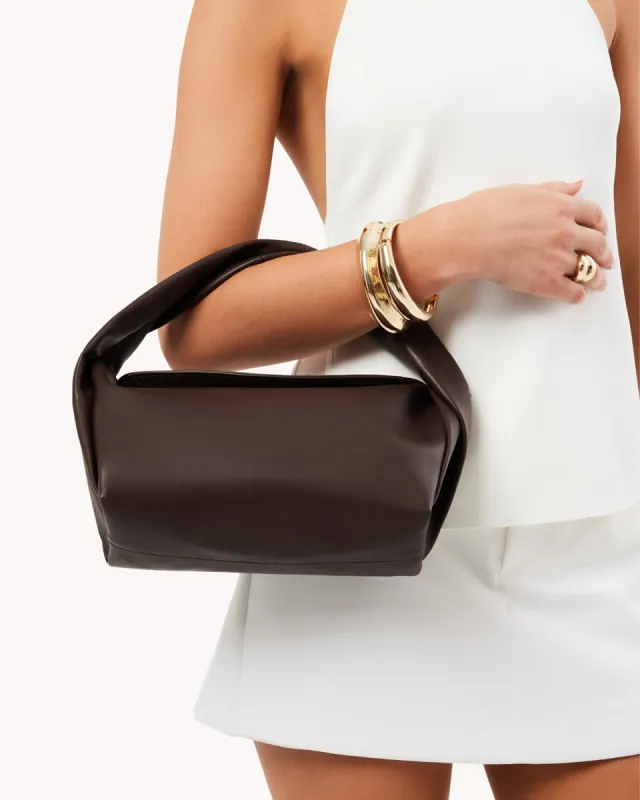 OLIVE HANDLE BAG - CHOCOLATE sold by Billini