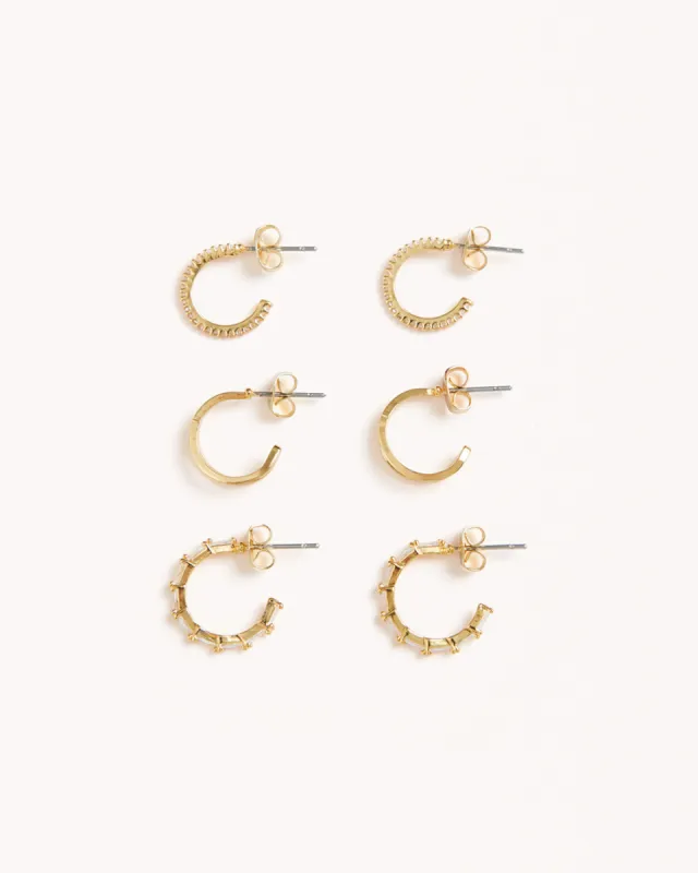 IRIS EARRINGS 3 PACK - GOLD PLATED 18K sold by Billini