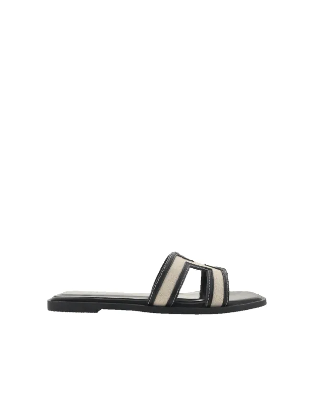 GORDY WIDE FIT - WHEAT LINEN-BLACK sold by Billini