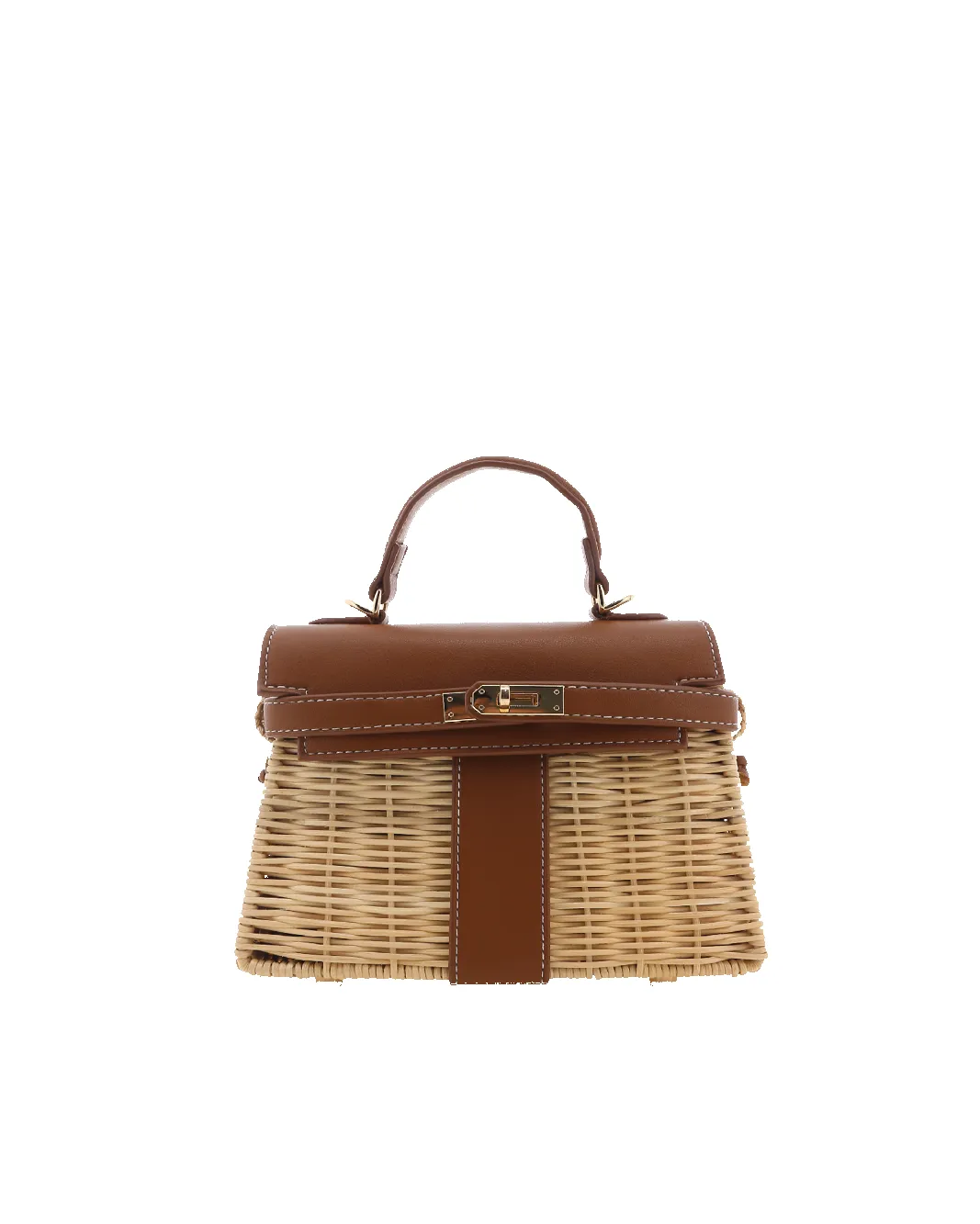 HARIETTE RATTAN HANDLE BAG - RATTAN-TAN sold by Billini product image thumbnail 3