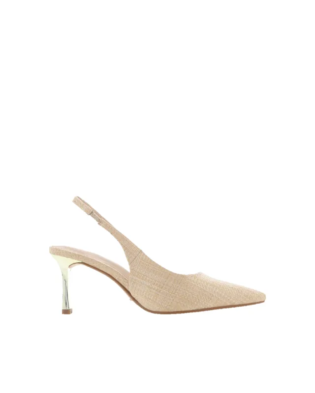 XEENIA - NATURAL RAFFIA-GOLD sold by Billini