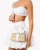HARIETTE RATTAN HANDLE BAG - RATTAN-WHITE sold by Billini