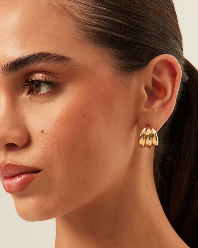 GEORGINA EARRINGS - GOLD sold by Billini
