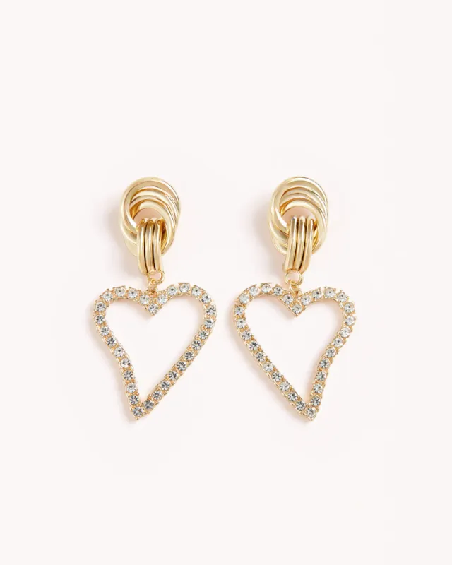 KEELY EARRINGS - GOLD-DIAMANTE sold by Billini