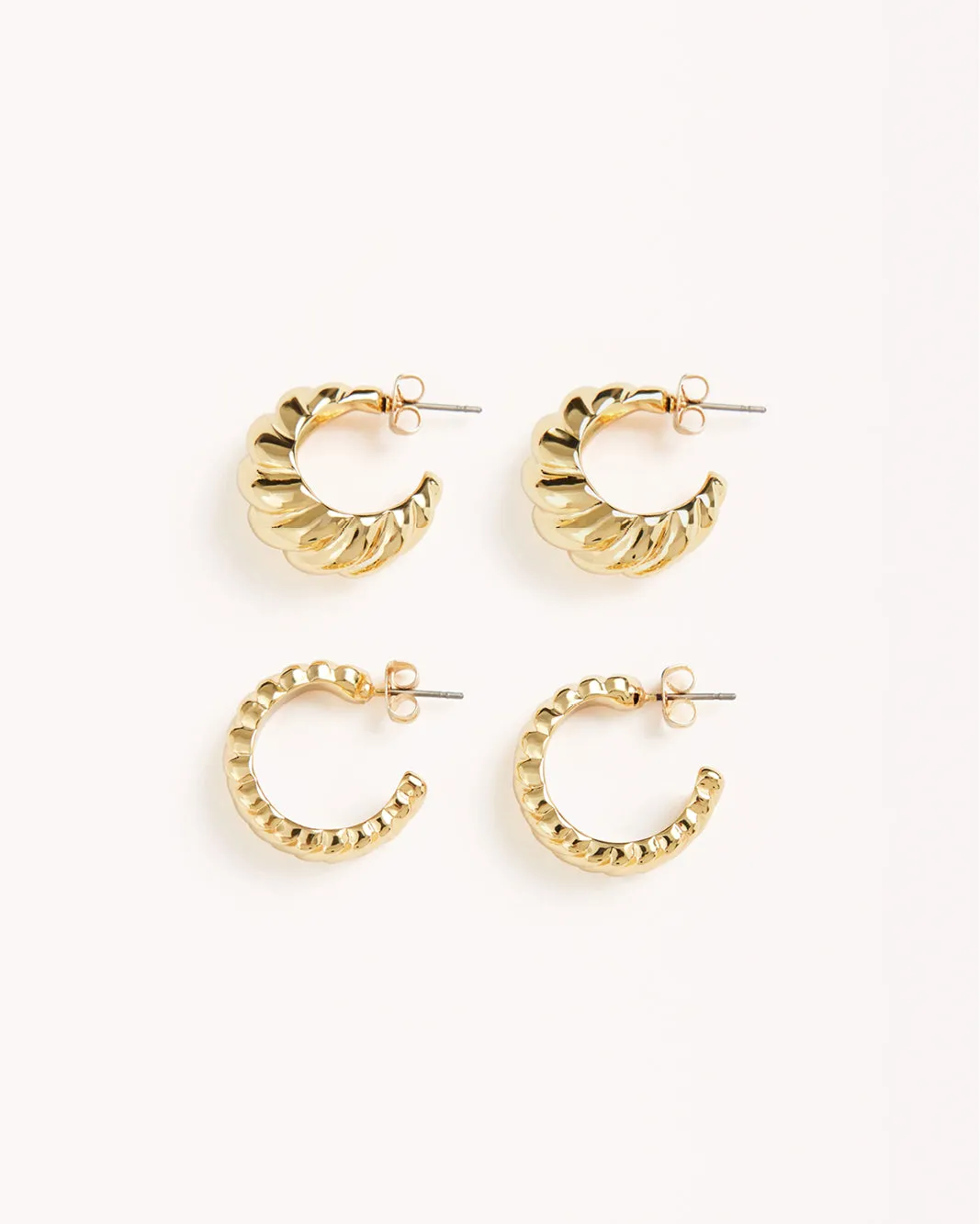 ROCHELLE EARRINGS 2 PACK - GOLD PLATED 18K sold by Billini product image thumbnail 2