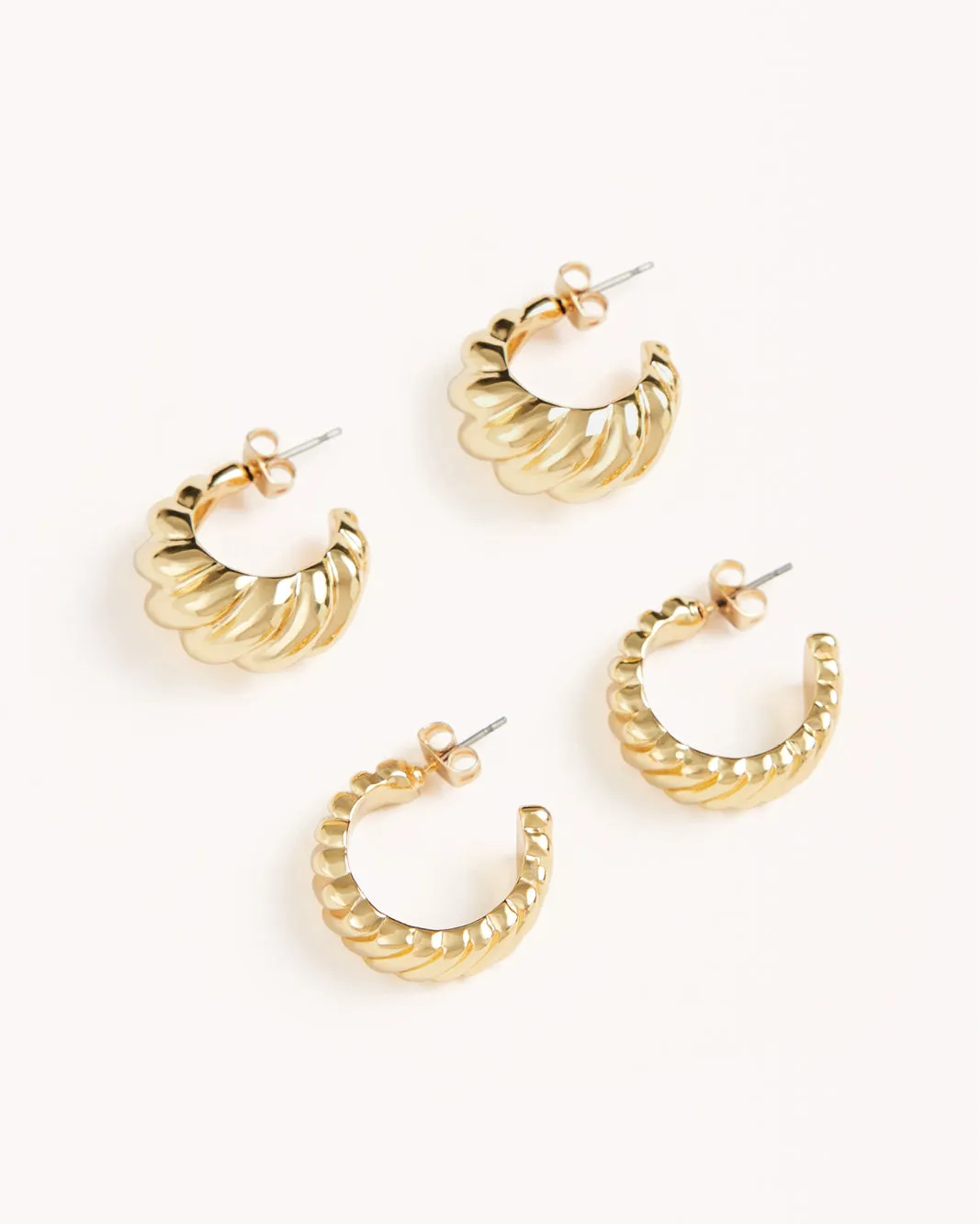 ROCHELLE EARRINGS 2 PACK - GOLD PLATED 18K sold by Billini product image thumbnail 3
