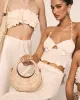 GIANNA HANDLE BAG - NATURAL RATTAN sold by Billini