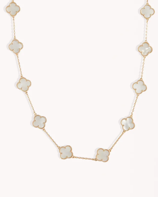 VERONICA NECKLACE - PEARL-GOLD sold by Billini