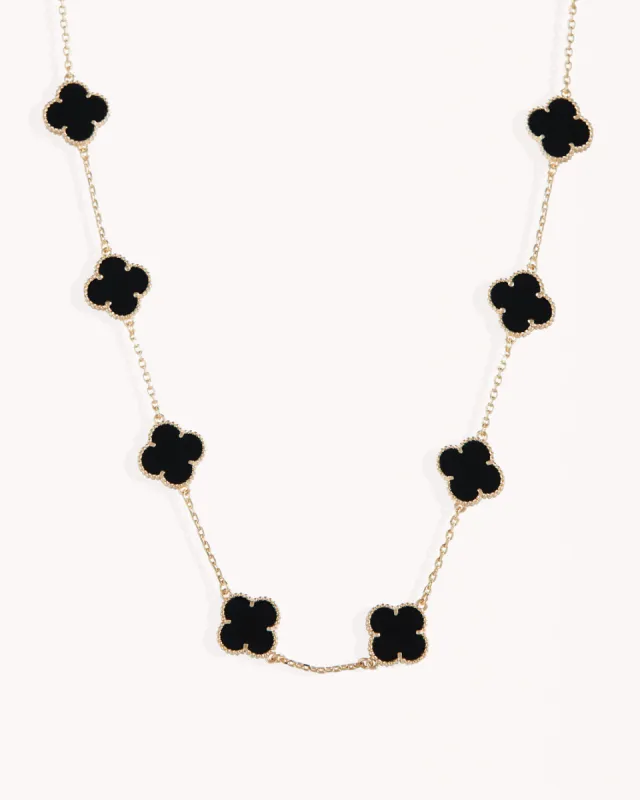 VERONICA NECKLACE - BLACK-GOLD sold by Billini