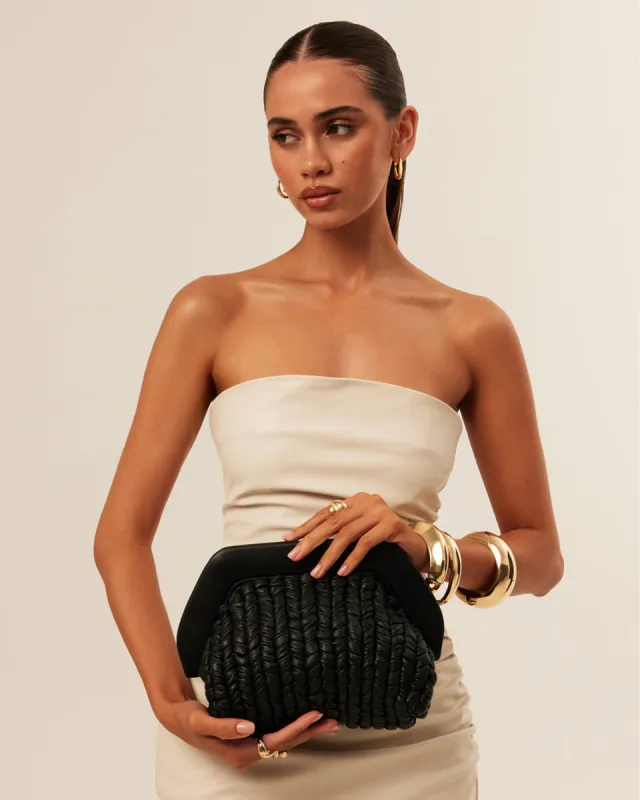 VALENTINA CLUTCH - BLACK sold by Billini