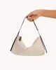 BONNIE SHOULDER BAG - LIGHT BEIGE SUEDE sold by Billini