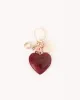 HEART BAG CHARM - GOLD-RED sold by Billini