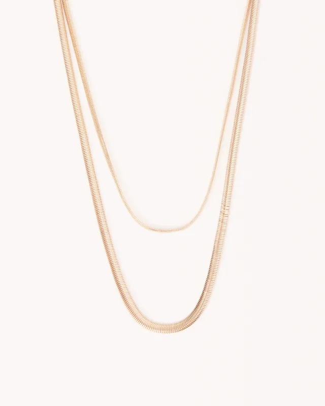 KATIE NECKLACE 2 PACK - GOLD sold by Billini