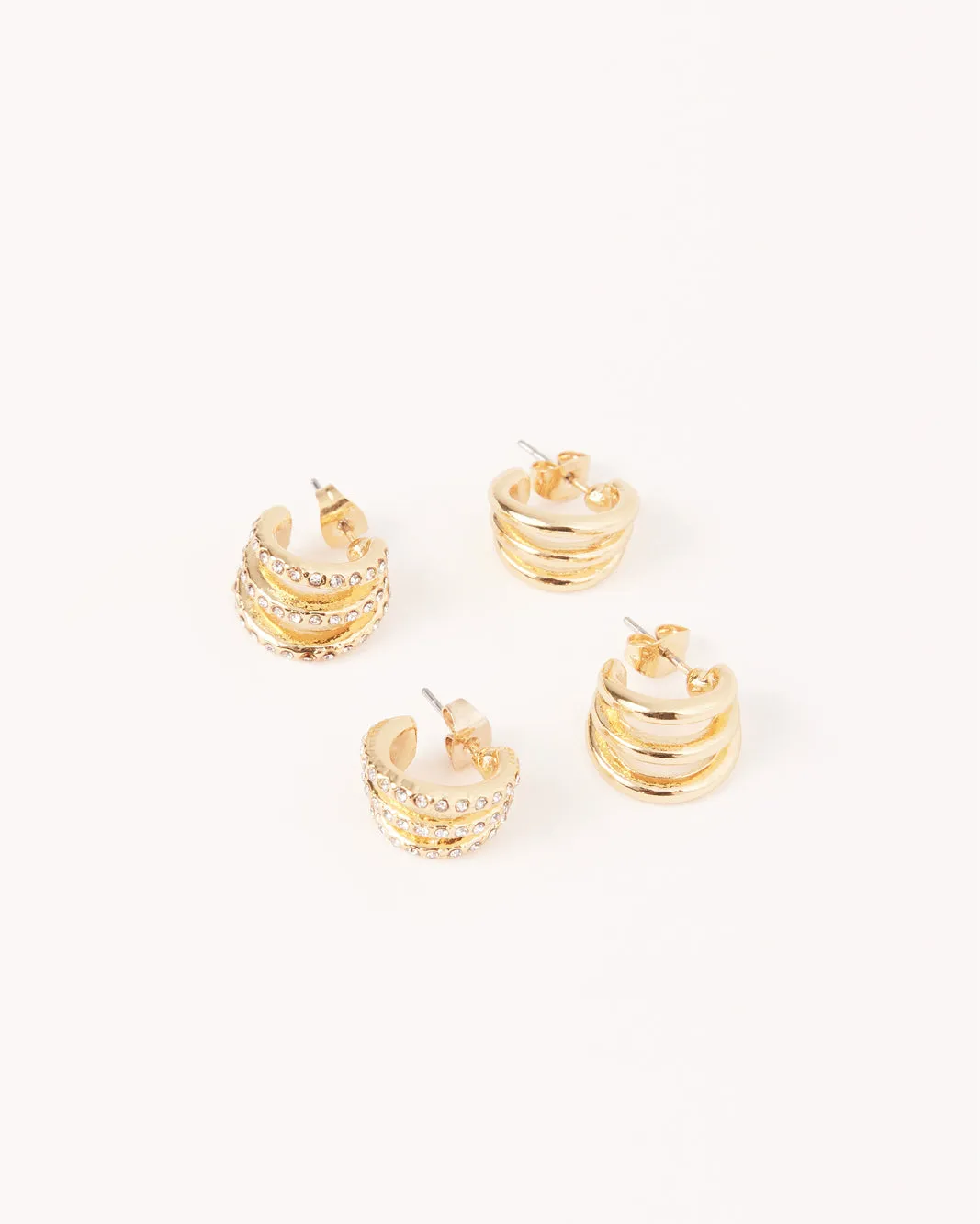 DAISY EARRINGS 2 PACK - GOLD PLATED 18K sold by Billini