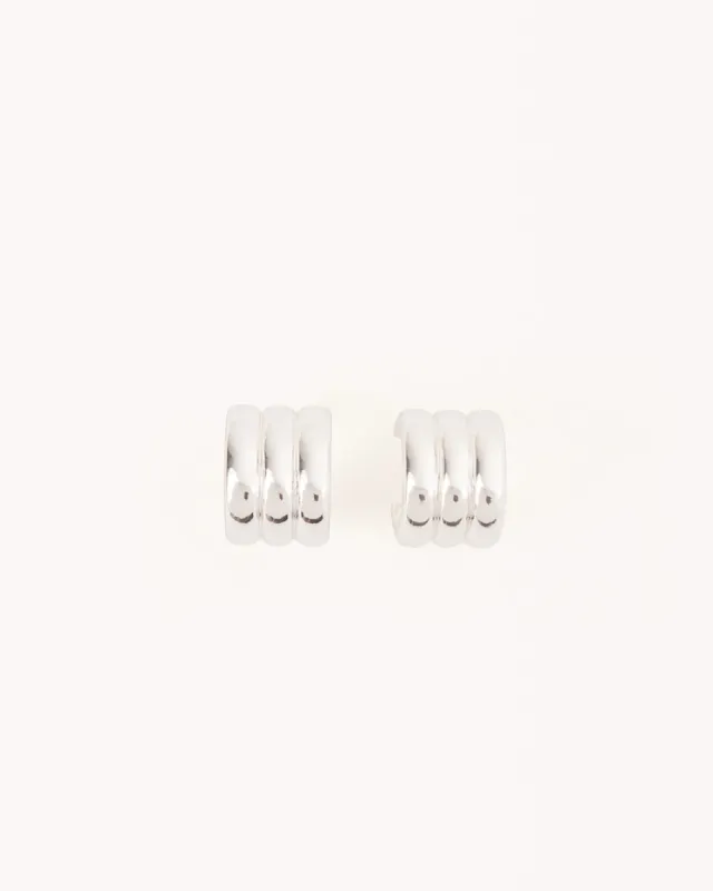 ALEXIS EARRINGS - SILVER sold by Billini