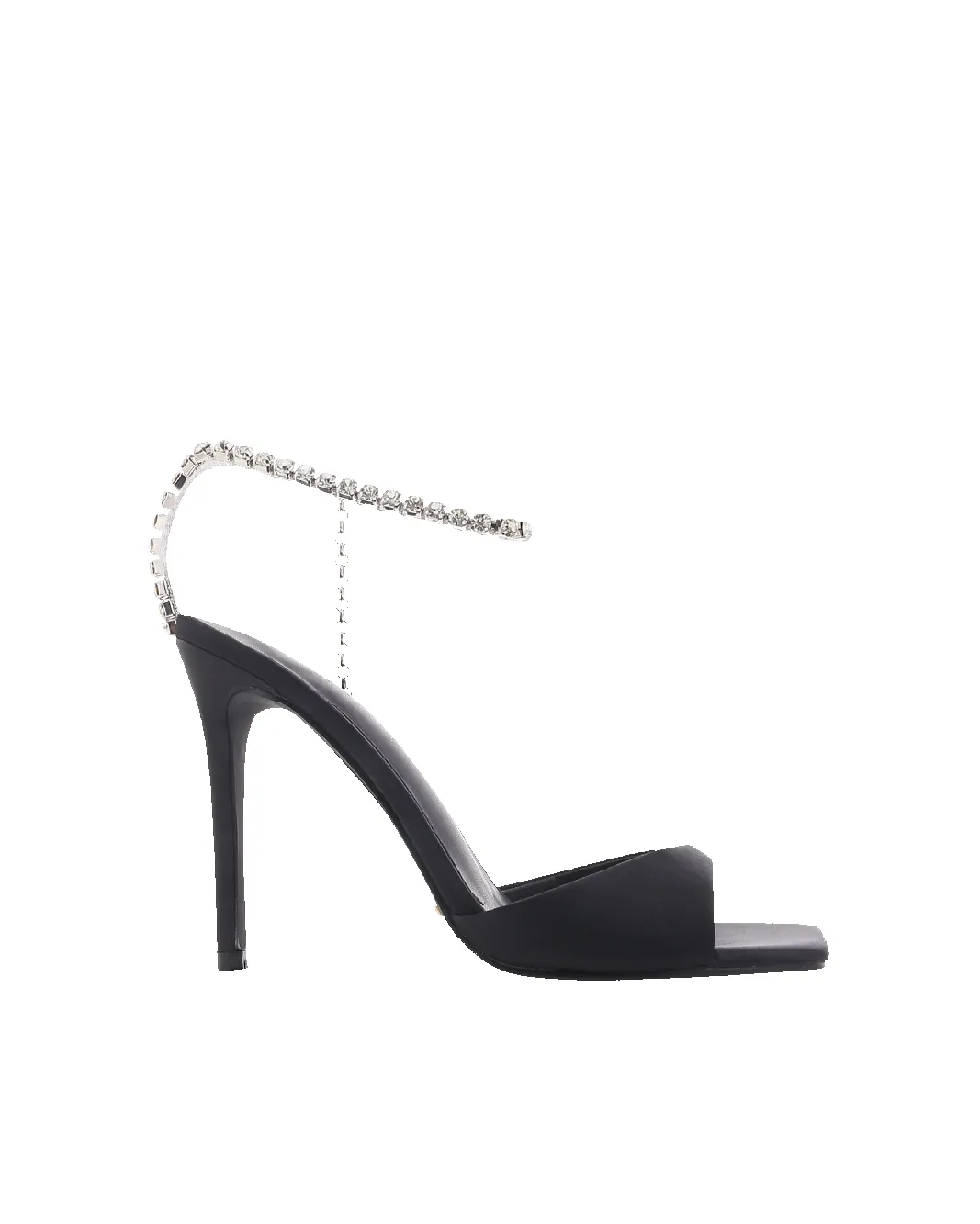 GWENDOLYN - BLACK SATIN-DIAMANTE sold by Billini