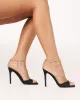 GWENDOLYN - BLACK SATIN-DIAMANTE sold by Billini