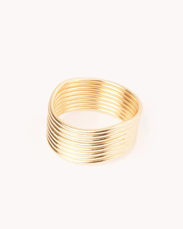 SYLVIE BANGLE - GOLD PLATED 18K sold by Billini
