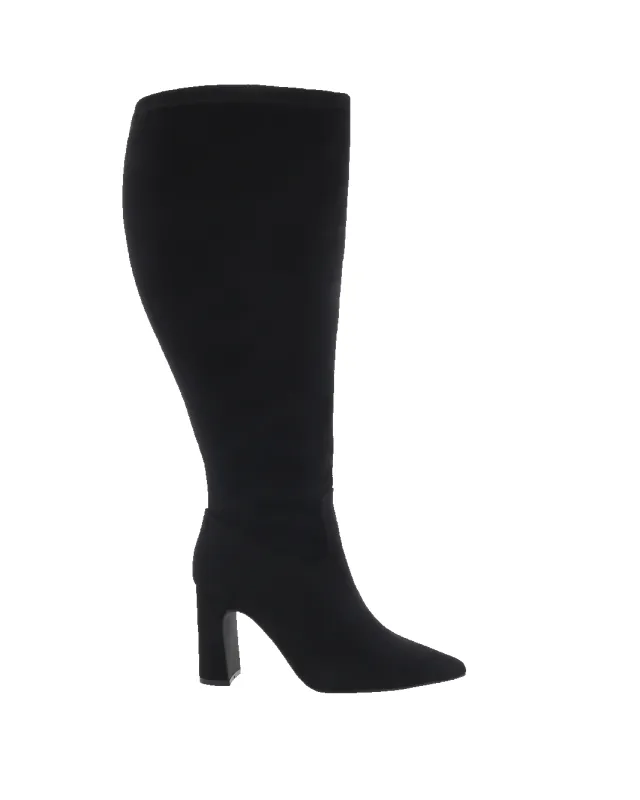 FREDDY EXTENDED CURVE - BLACK SUEDE sold by Billini