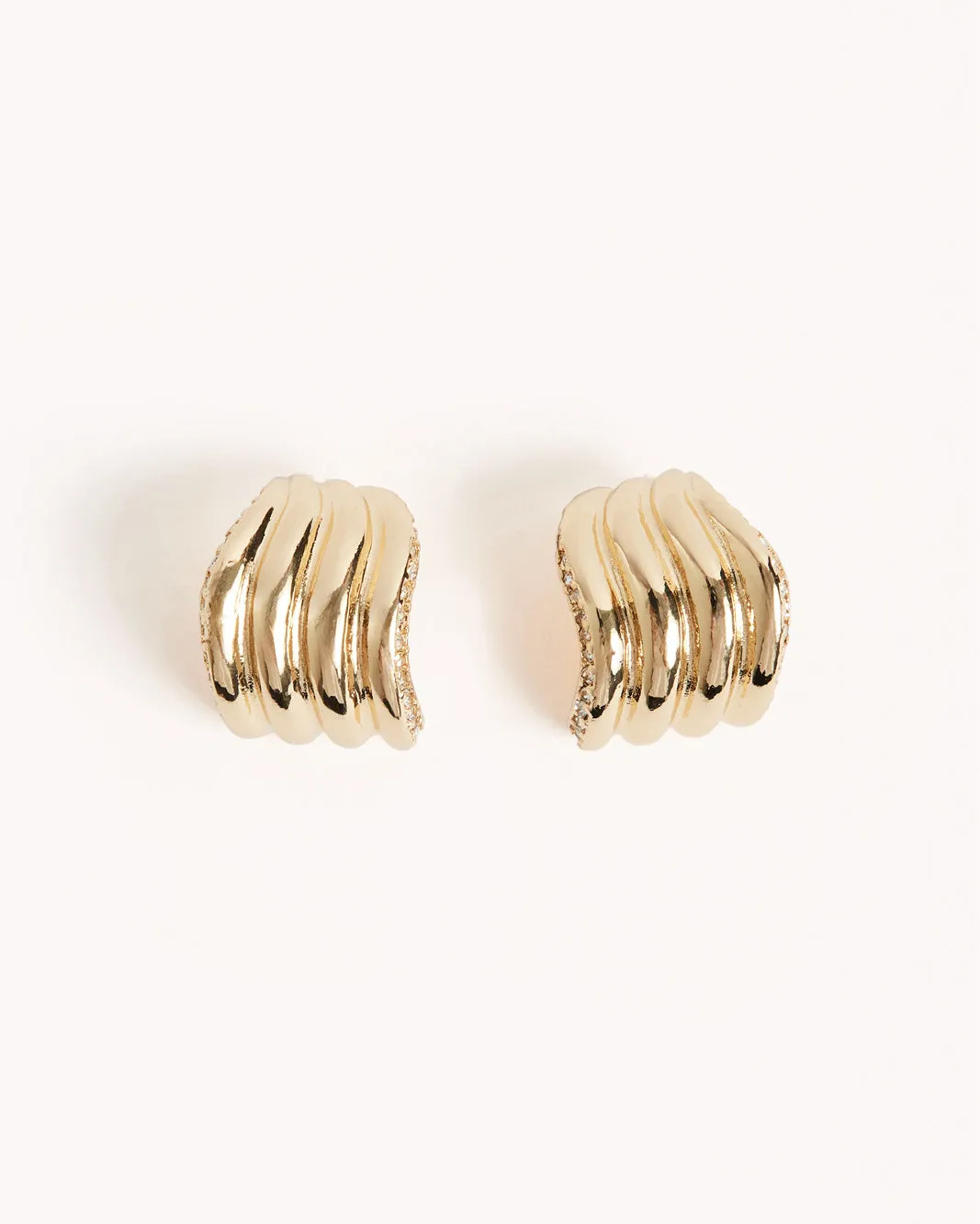 RAYE EARRINGS - GOLD-DIAMANTE sold by Billini