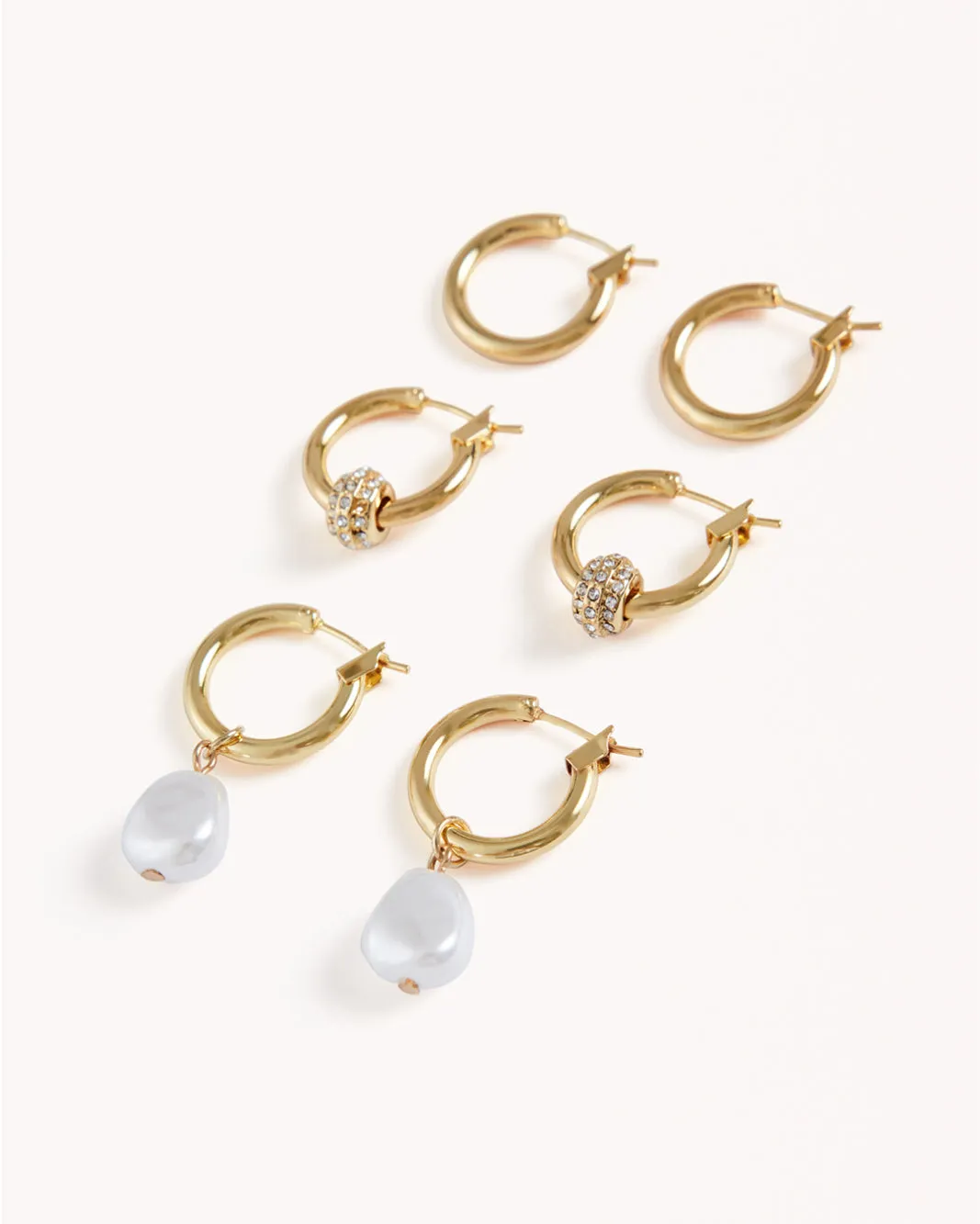 EMMY 3 PACK EARRINGS - GOLD PLATED 18K sold by Billini product image thumbnail 2
