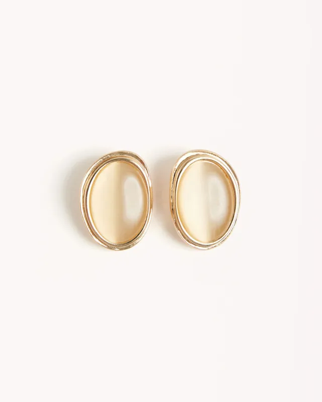MILLIE EARRINGS - GOLD-CREAM TORT sold by Billini