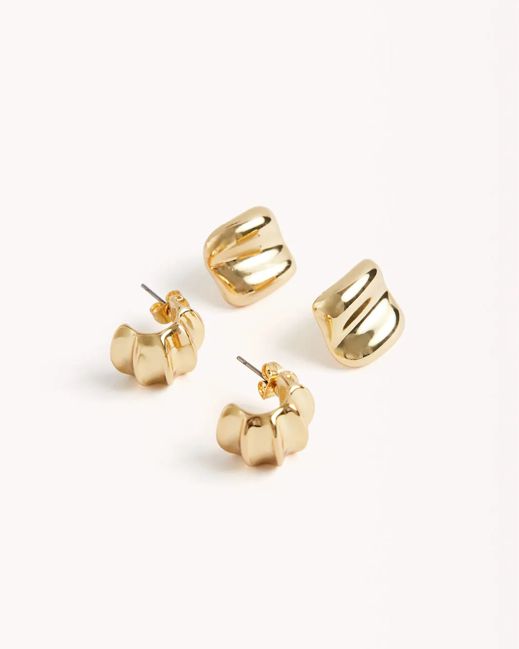 MIRIAM 2 PACK EARRINGS - GOLD PLATED 18K sold by Billini product image thumbnail 2
