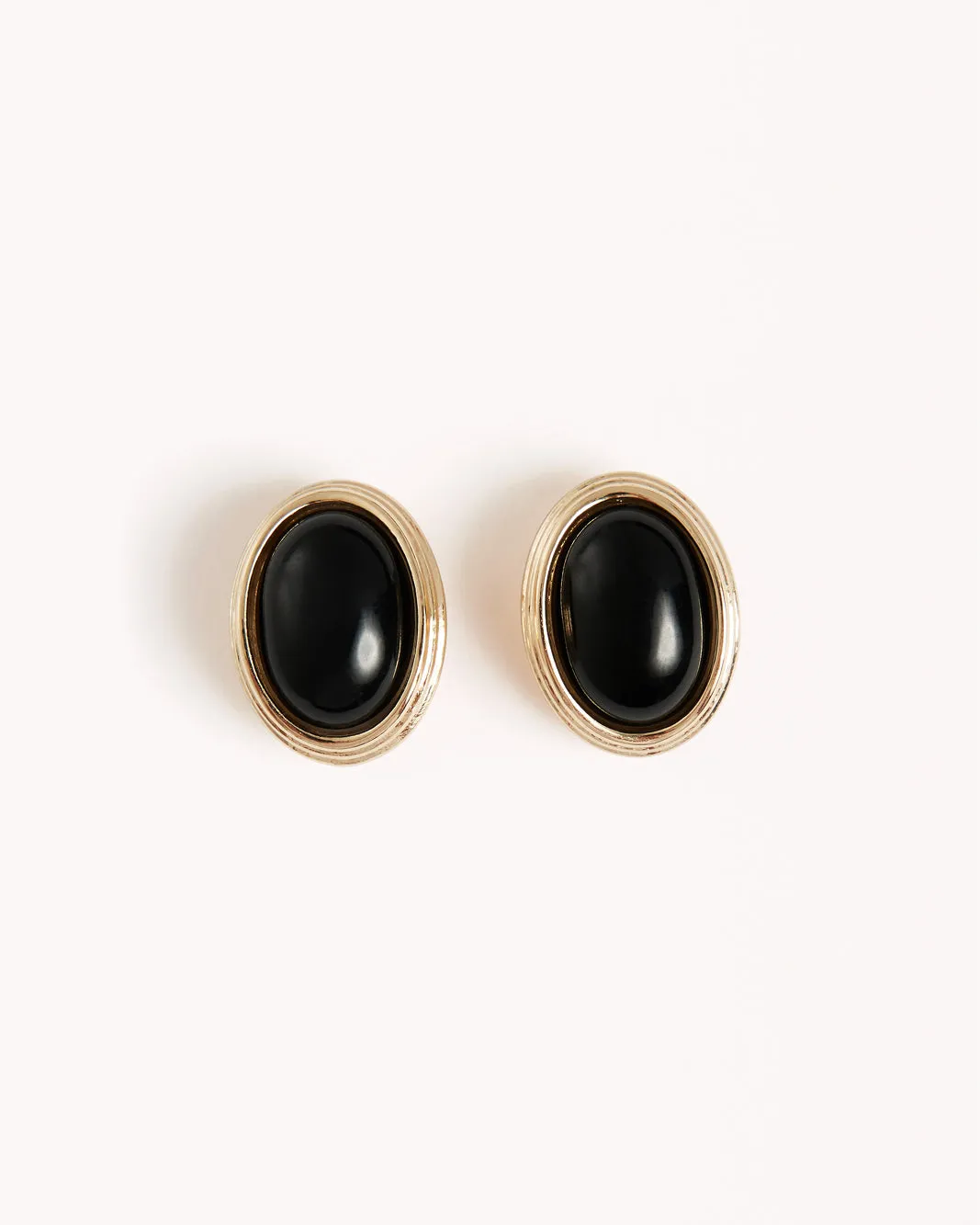 MARILYN EARRINGS - GOLD-BLACK sold by Billini