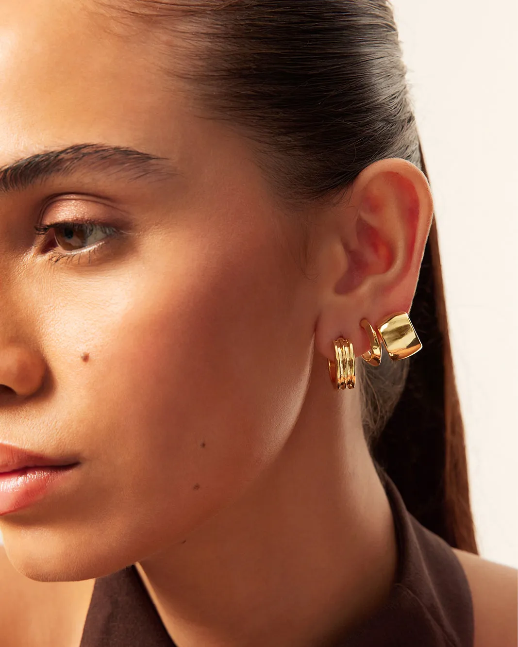 BELLE 3 PACK EARRINGS - GOLD PLATED 18K sold by Billini