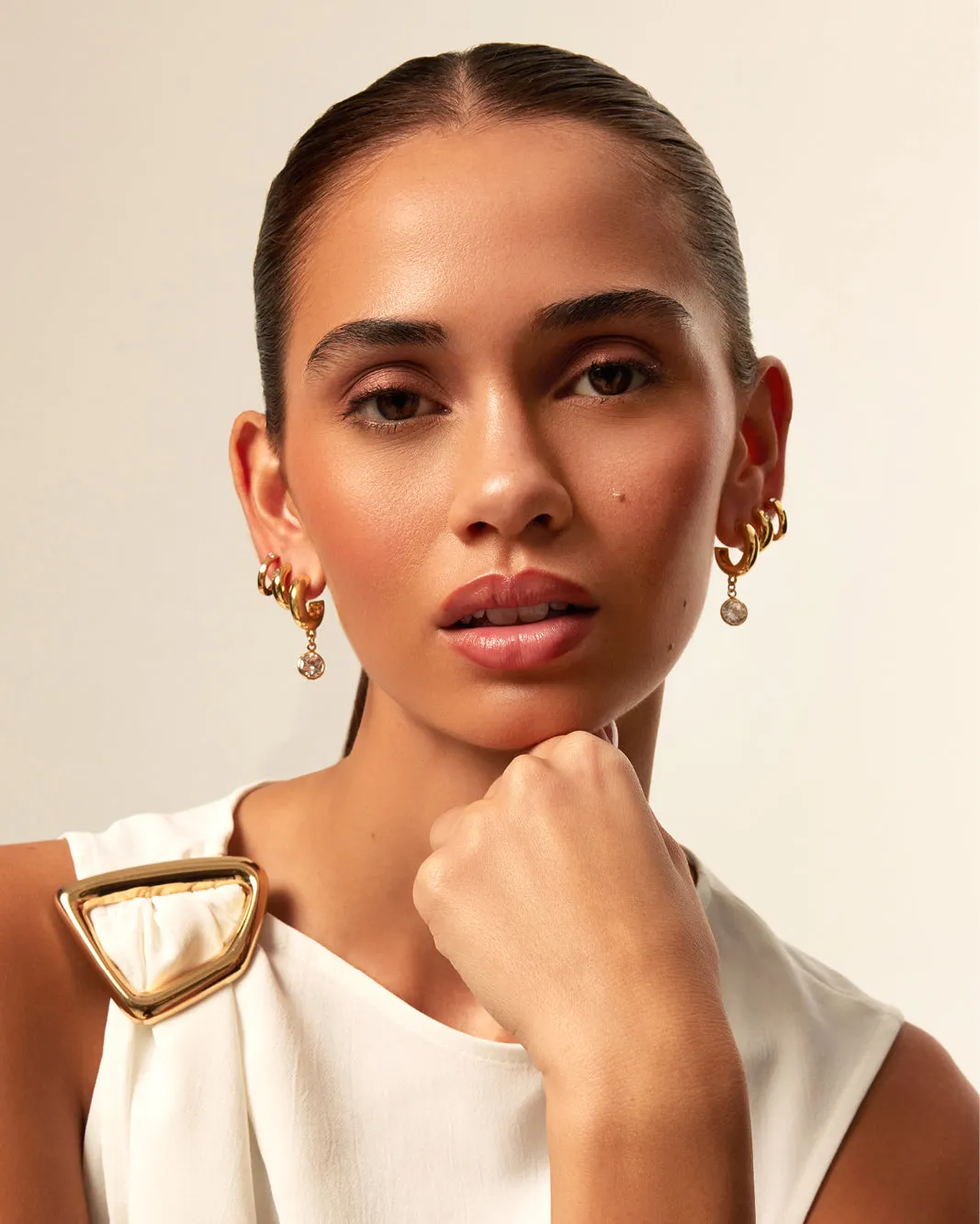 AMARA 3 PACK EARRINGS - GOLD PLATED 18K sold by Billini product image thumbnail 4