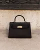 HARIETTE HANDLE BAG - DARK CACAO SAFFIANO sold by Billini