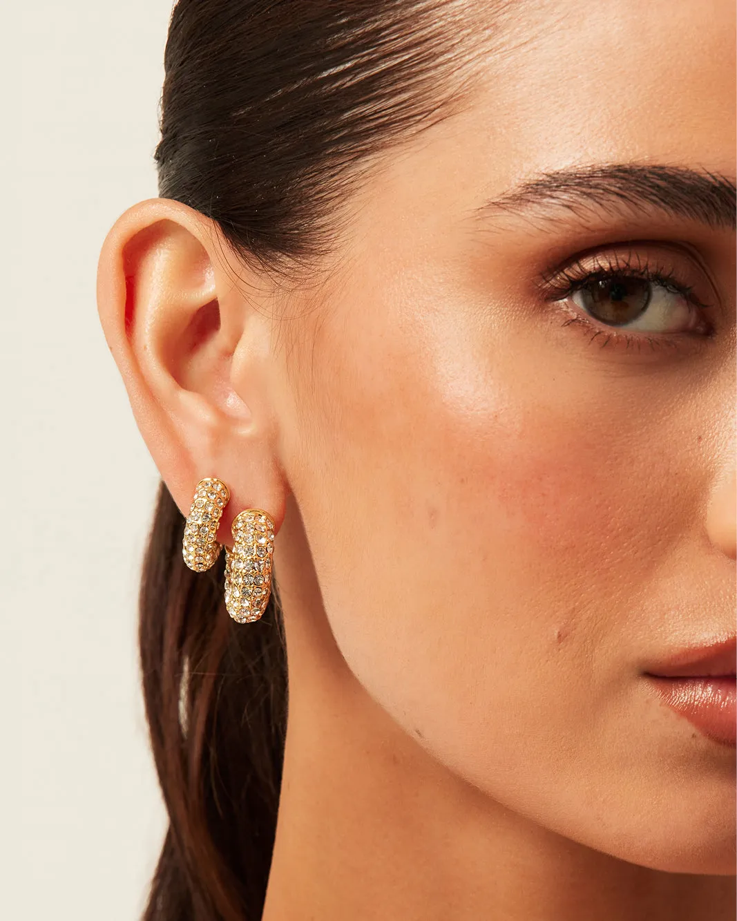 AVIVA EARRINGS 2 PACK - GOLD PLATED 18K-DIAMANTE sold by Billini product image thumbnail 4