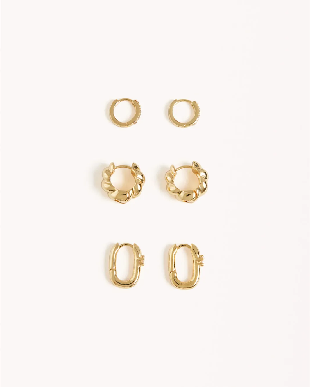 KAYLEE 3 PACK EARRINGS - GOLD PLATED 18K sold by Billini product image thumbnail 4