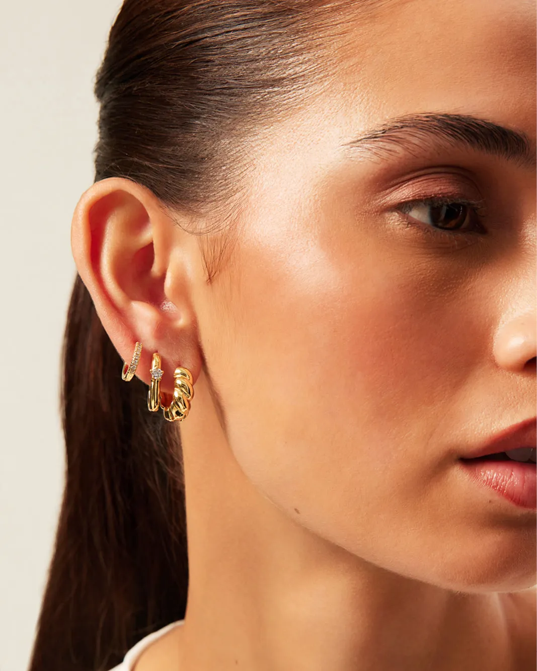 KAYLEE 3 PACK EARRINGS - GOLD PLATED 18K sold by Billini product image thumbnail 2