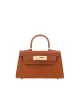 HARIETTE MINI HANDLE BAG - TAN SAFFIANO sold by Billini