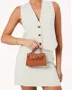 HARIETTE MINI HANDLE BAG - TAN SAFFIANO sold by Billini