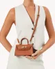 HARIETTE MINI HANDLE BAG - TAN SAFFIANO sold by Billini