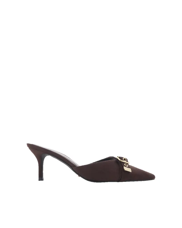 DAIJA - DARK CACAO SUEDE-GOLD sold by Billini