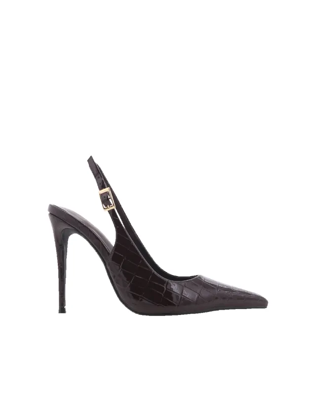 GIOVINA - DARK CACAO PATENT CROC sold by Billini