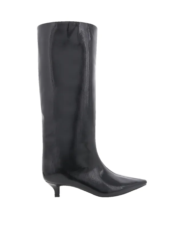 ELSPETH - BLACK CRINKLE PATENT sold by Billini