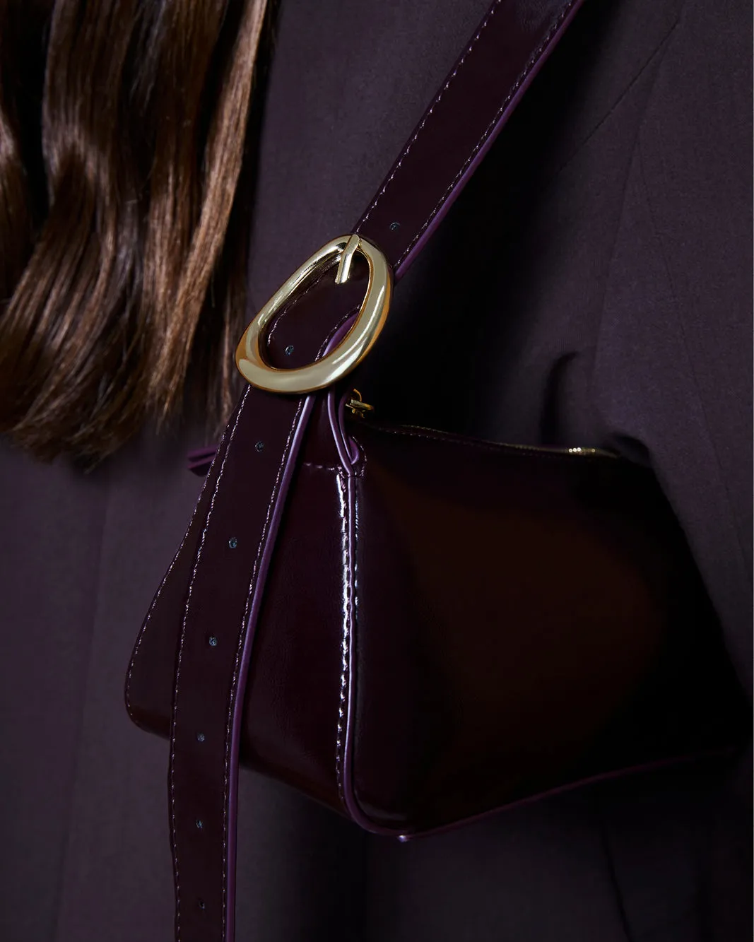 HAILEY SHOULDER BAG - MERLOT SHINE sold by Billini product image thumbnail 3