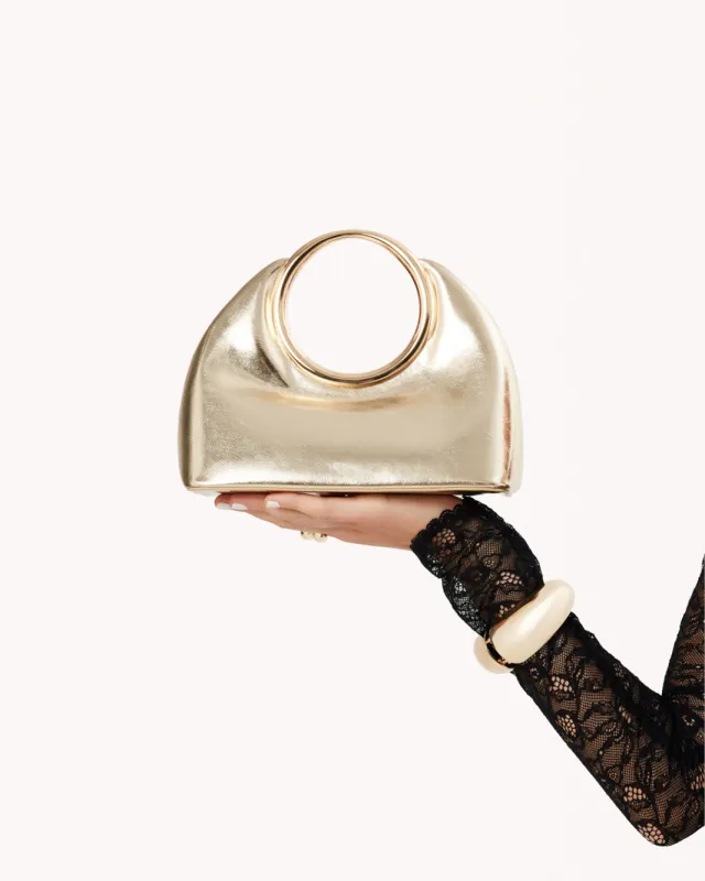 MONROE HANDLE BAG - GOLD METALLIC sold by Billini