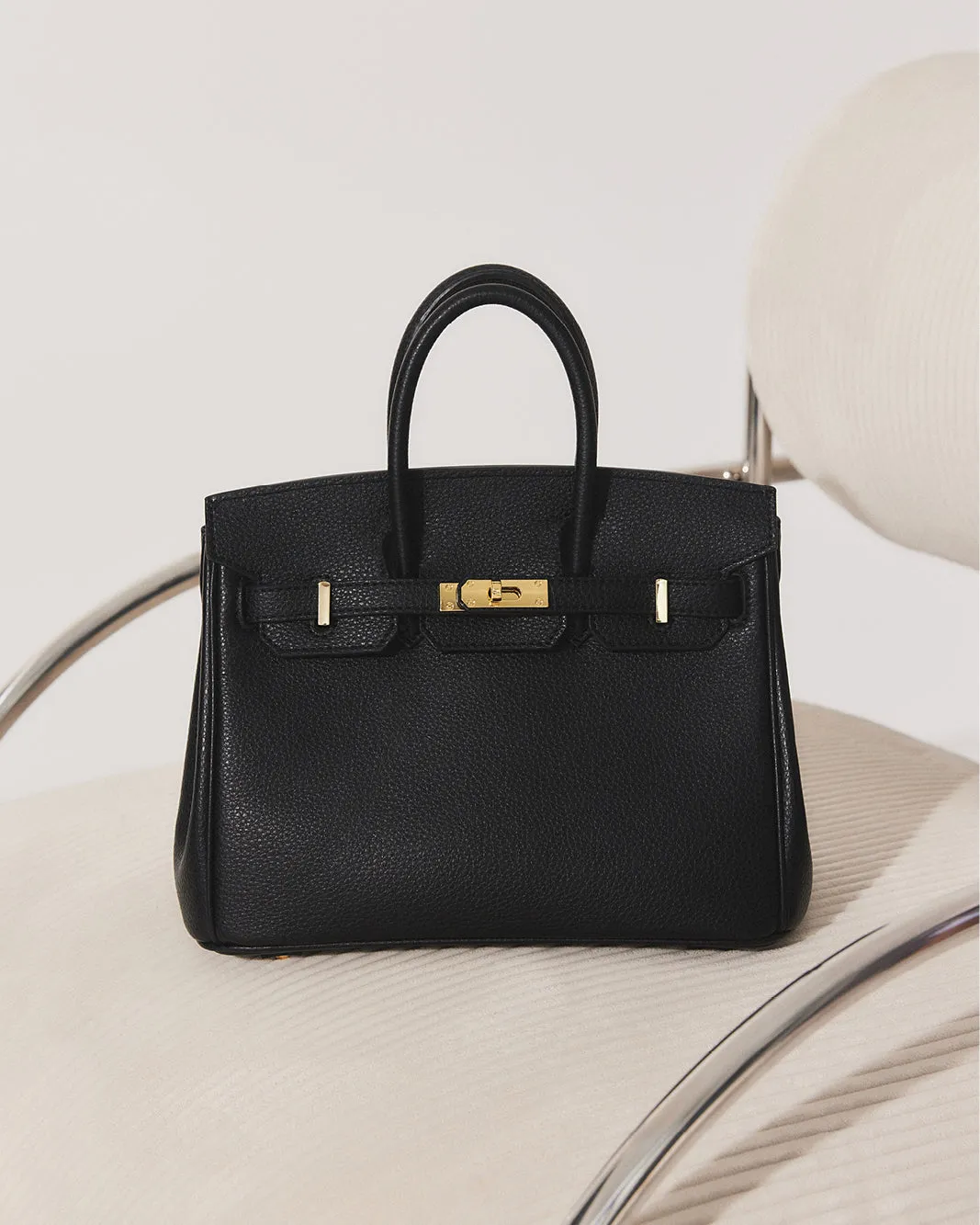 HAMPTON HANDLE BAG - BLACK PEBBLE sold by Billini product image thumbnail 2