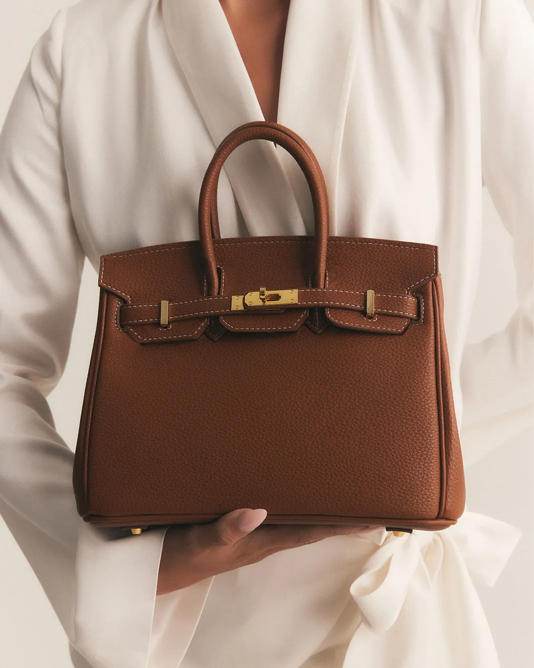 HAMPTON HANDLE BAG - TAN PEBBLE sold by Billini