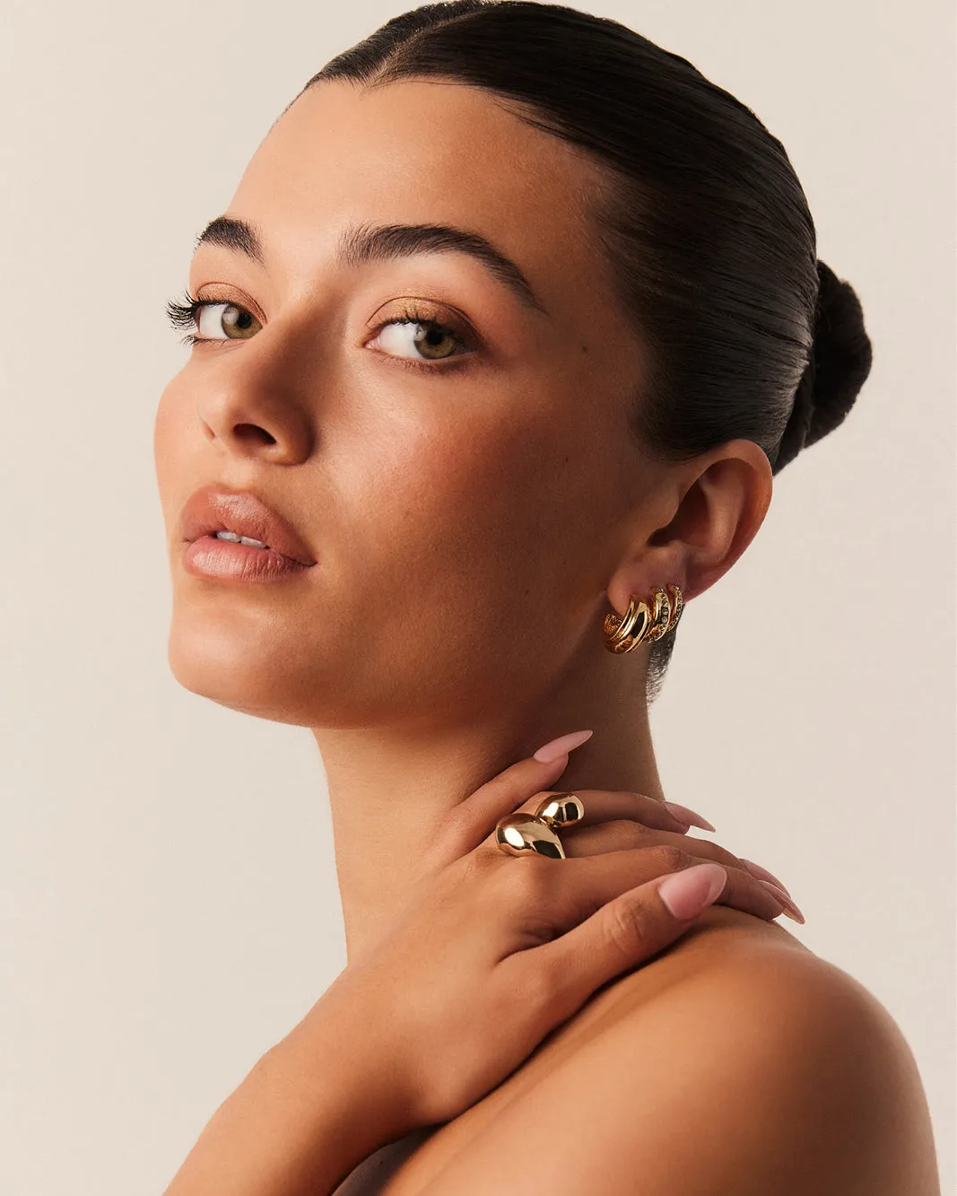 SORAYA 3 PACK EARRINGS - GOLD PLATED 18K-DIAMANTE sold by Billini product image thumbnail 4