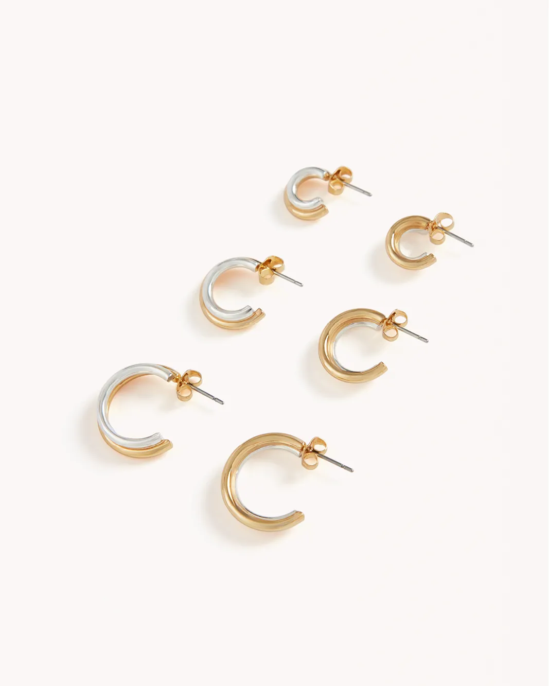 EMILIA 3 PACK EARRINGS - GOLD PLATED 18K-STERLING SILVER sold by Billini product image thumbnail 4