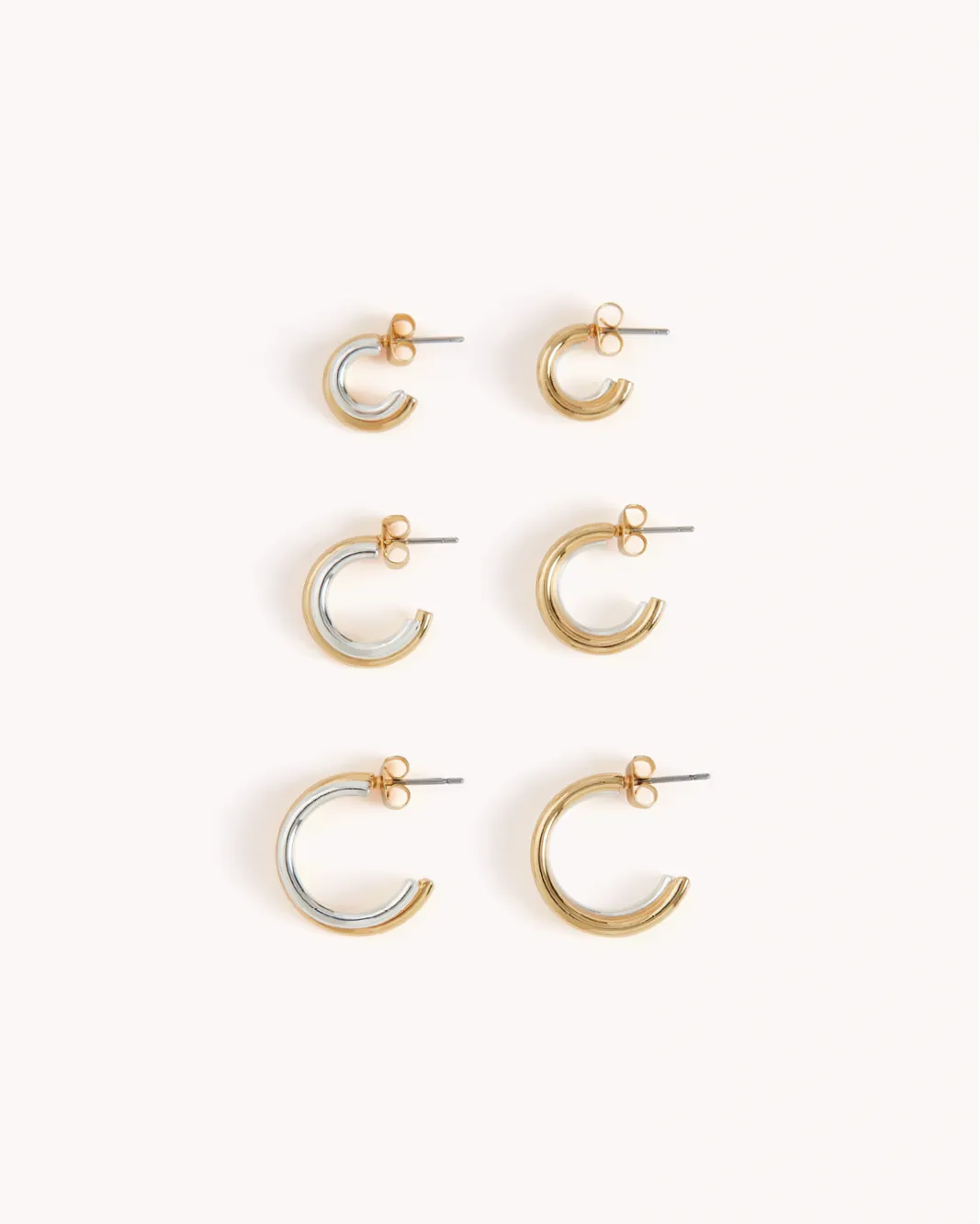 EMILIA 3 PACK EARRINGS - GOLD PLATED 18K-STERLING SILVER sold by Billini