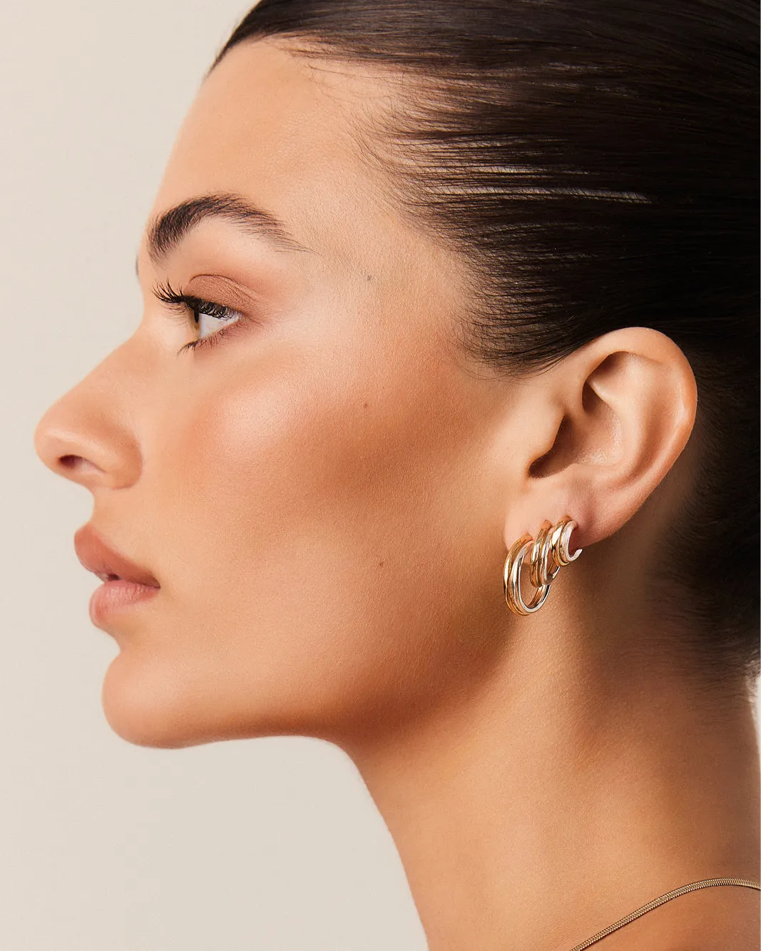 EMILIA 3 PACK EARRINGS - GOLD PLATED 18K-STERLING SILVER sold by Billini product image thumbnail 2