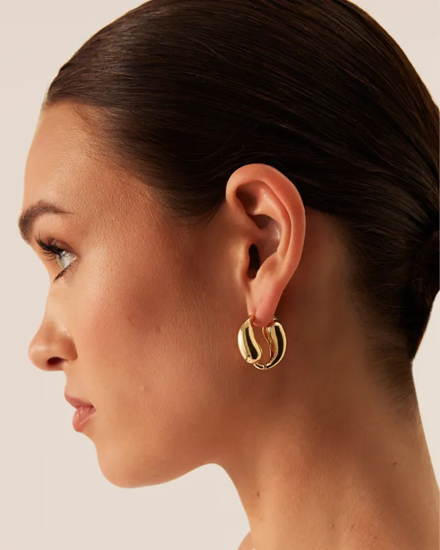 ALDA EARRINGS - GOLD sold by Billini