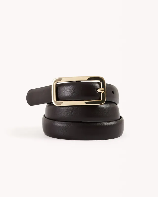 ADA BELT - DARK CACAO-GOLD sold by Billini